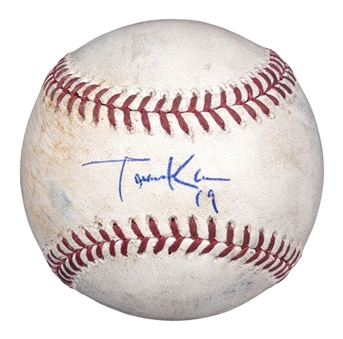 2014 Masahiro Tanaka Game Used and Signed OML Selig Baseball Used On 4/09/14 Vs Baltimore (MLB Authenticated, Steiner and PSA/DNA)